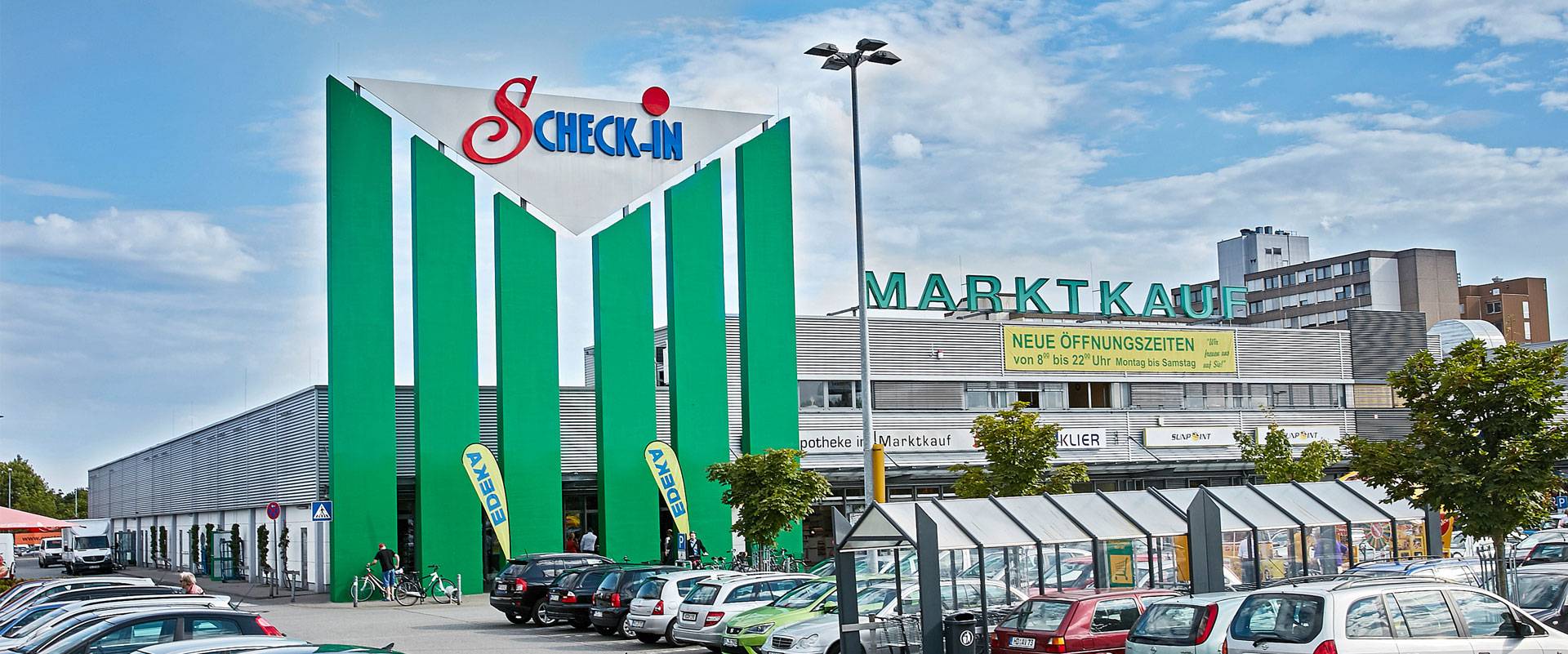 Außenansicht Scheck-In Marktkauf Mannheim