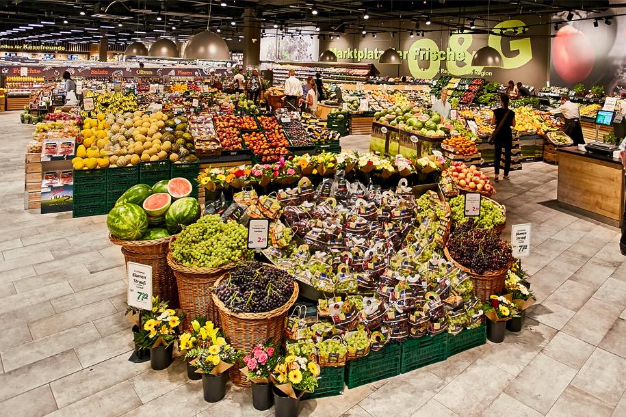 Gemüse und Obst Abteilung