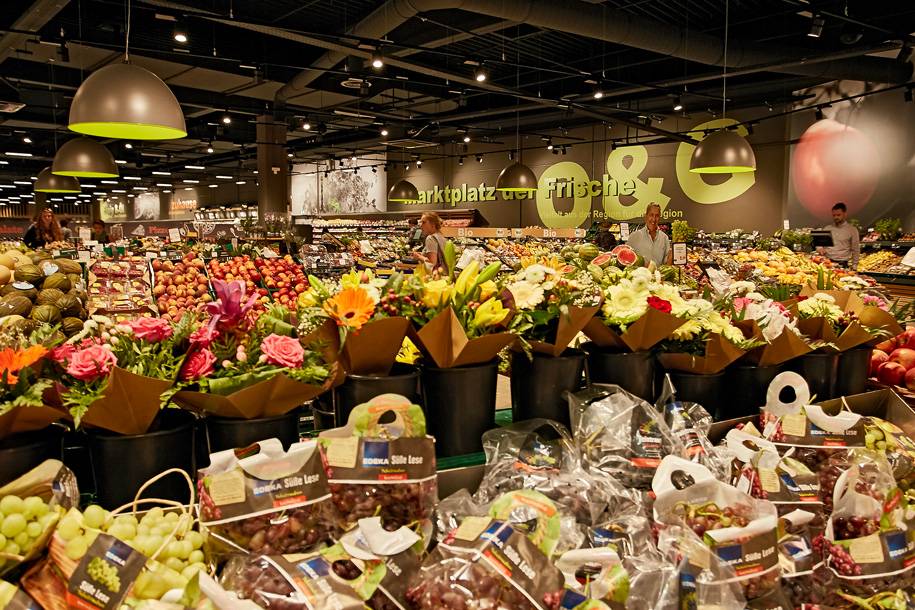 Blumen und Obst Abteilung
